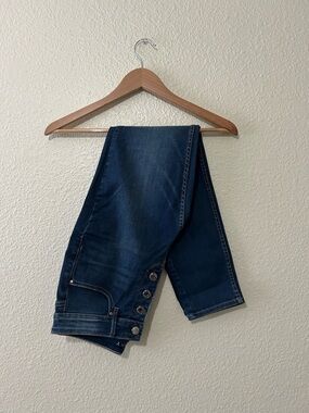 White House Black Market The Skinny Ankle Dark Indigo Cropped Skinny Jeans
